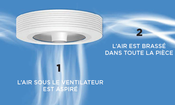 air brassé ventilateur exhale